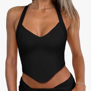 NWOT Black Halter Top